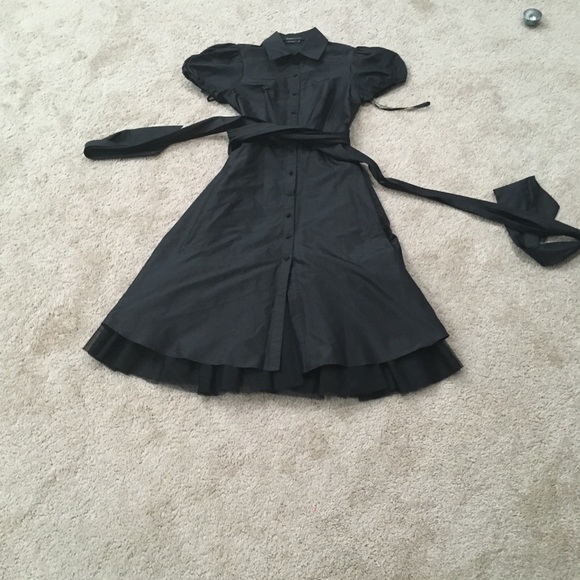 BCBGMaxAzria Dresses & Skirts - Black tulle exposed fit & flare BCBG MAXAZRIA